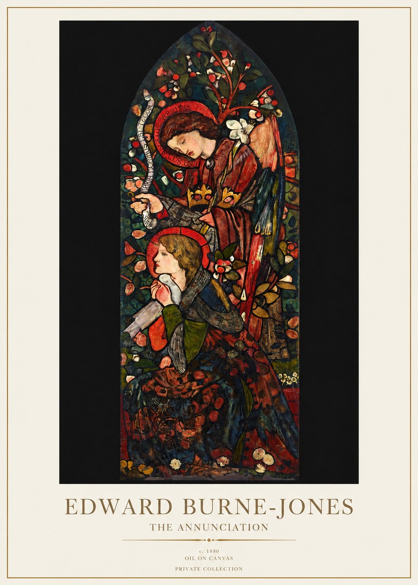 Edward Burne-Jones The Annunciation I No1 - Plakat