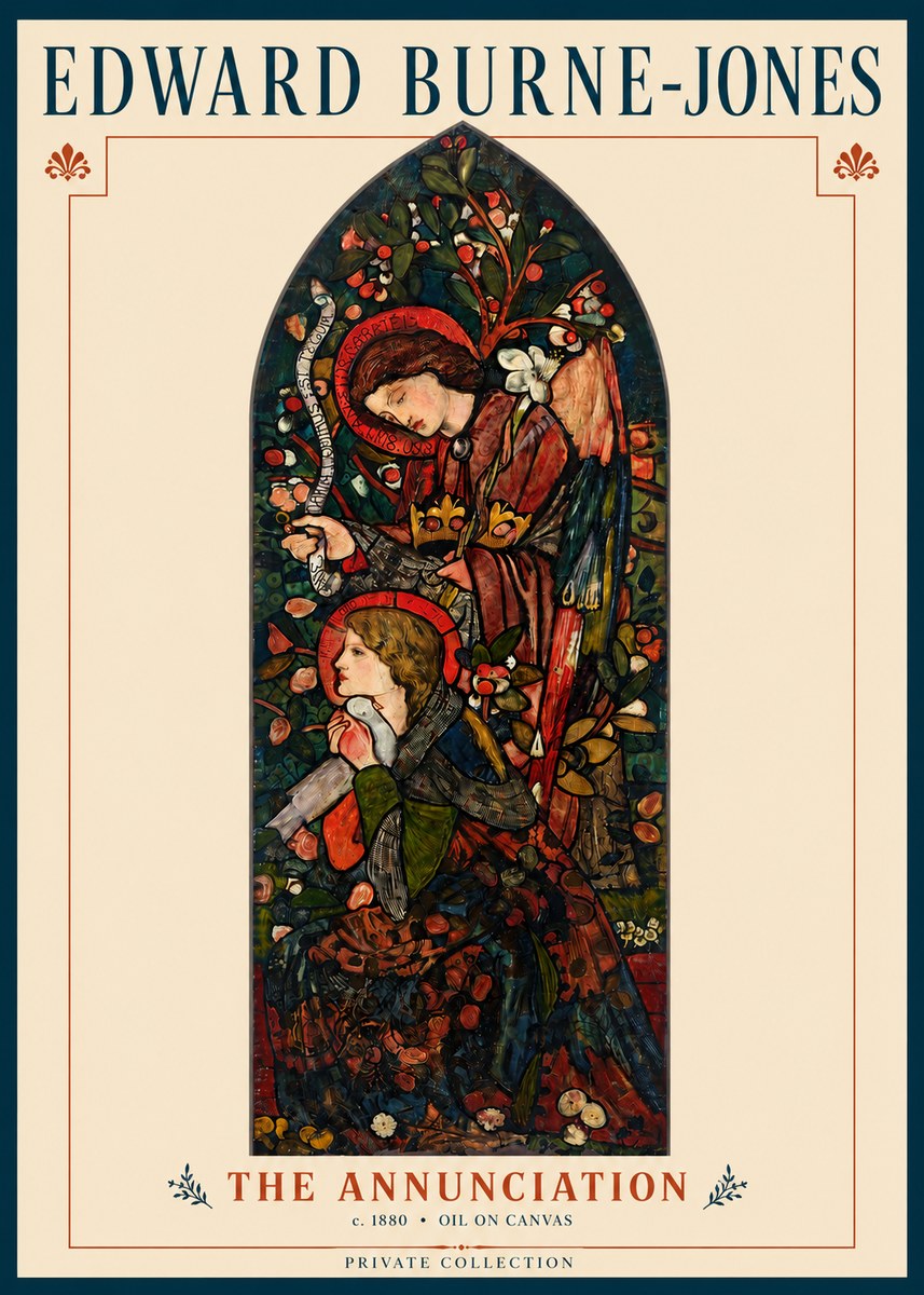 Edward Burne-Jones The Annunciation I No3 - Plakat