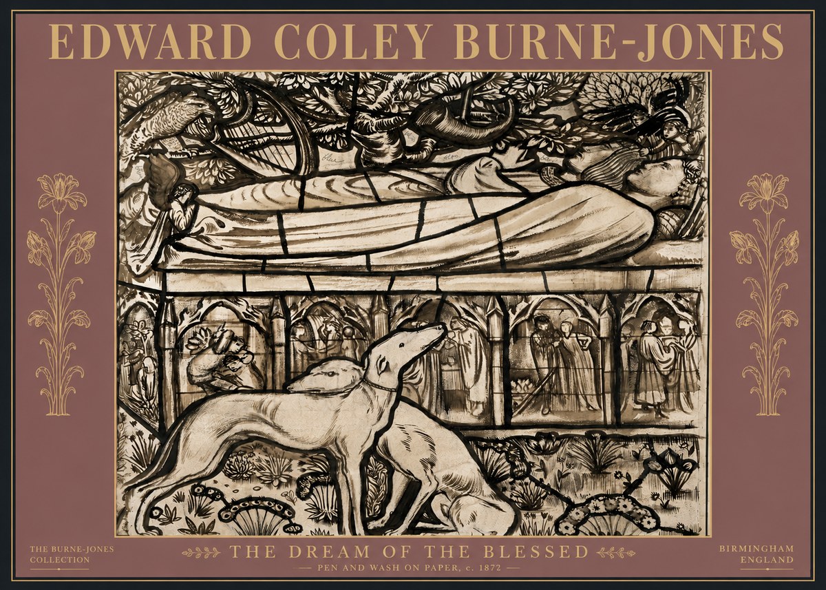 Edward Burne-Jones The Dream of the Blessed No6 - Plakat