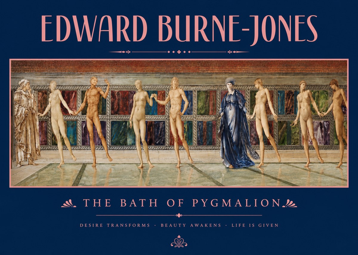 Edward Burne-Jones The Bath of Pygmalion No2 - Plakat