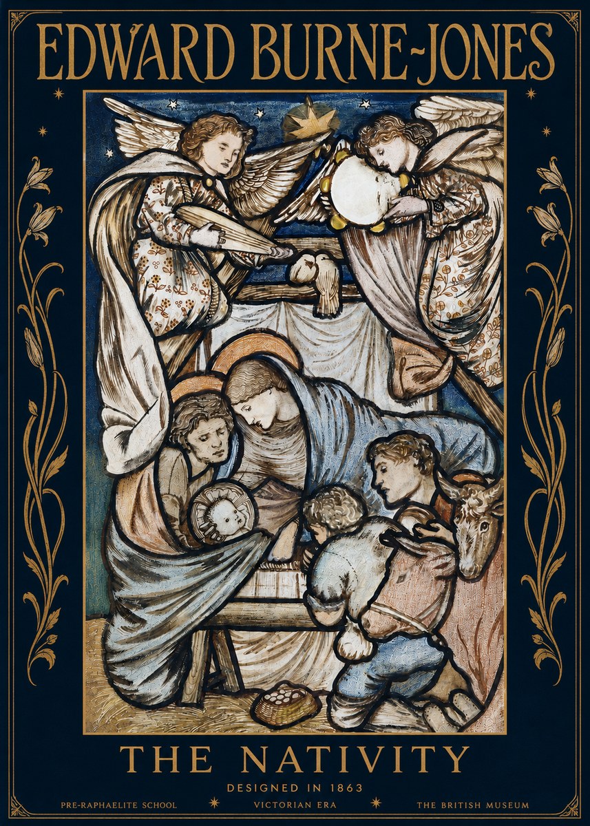 Edward Burne-Jones The Nativity No3 - Plakat