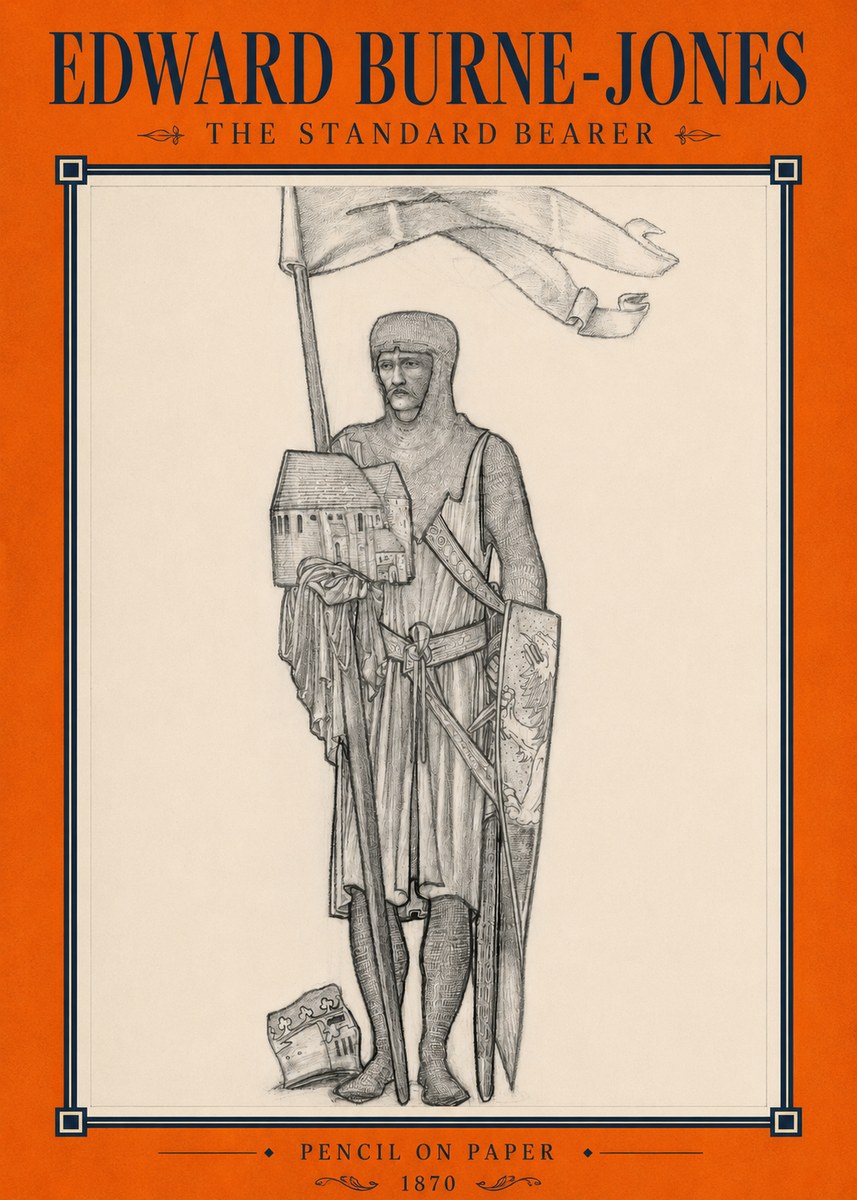 Edward Burne-Jones The Standard Bearer No2 - Plakat