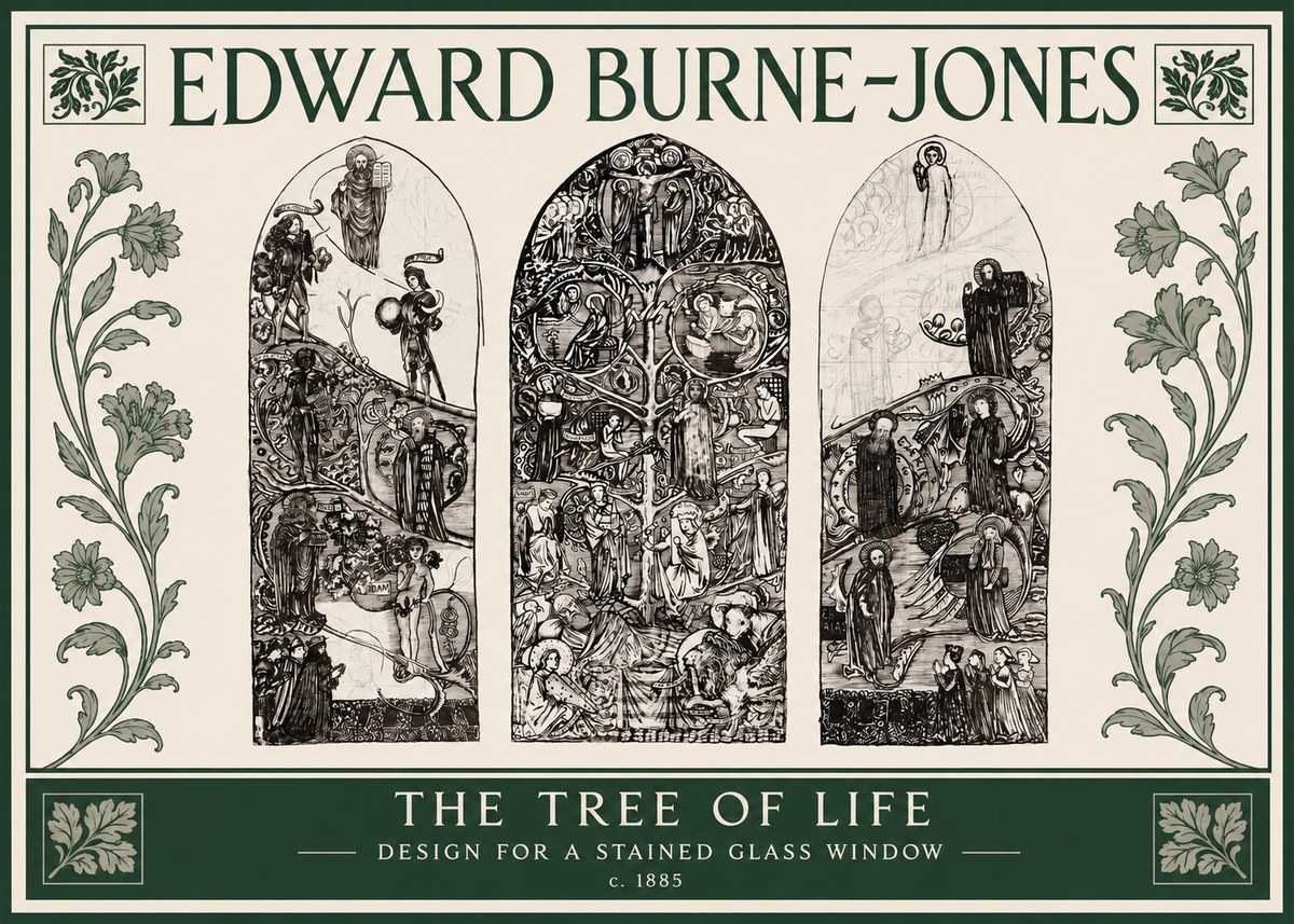 Edward Burne-Jones The Tree of Life No3 - Plakat