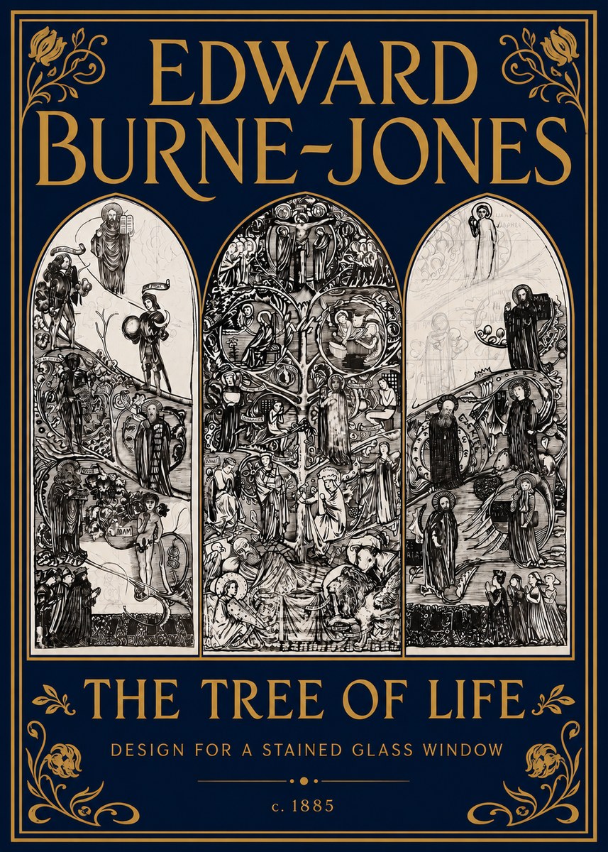 Edward Burne-Jones The Tree of Life No5 - Plakat