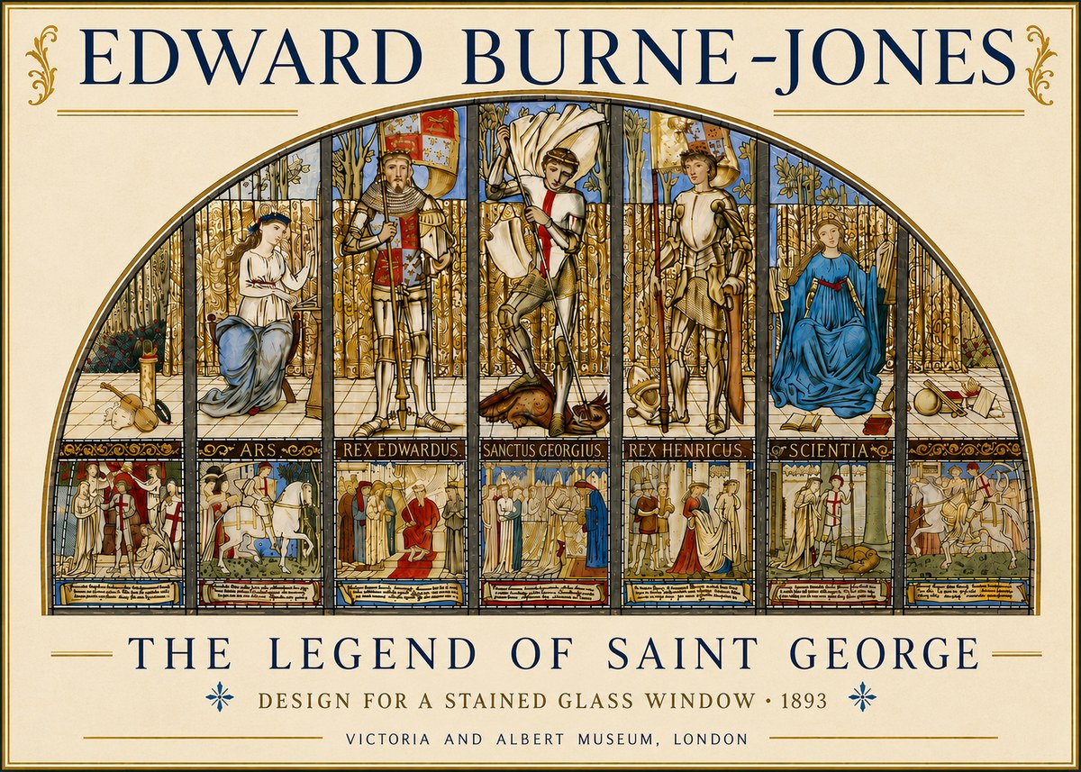 Edward Burne-Jones The Legend of Saint George No6 - Plakat