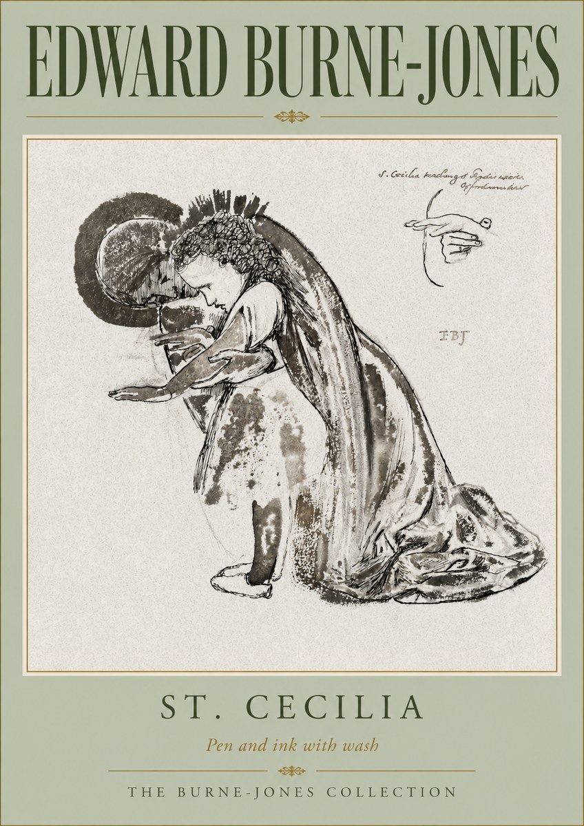 Edward Burne-Jones St. Cecilia No5 - Plakat