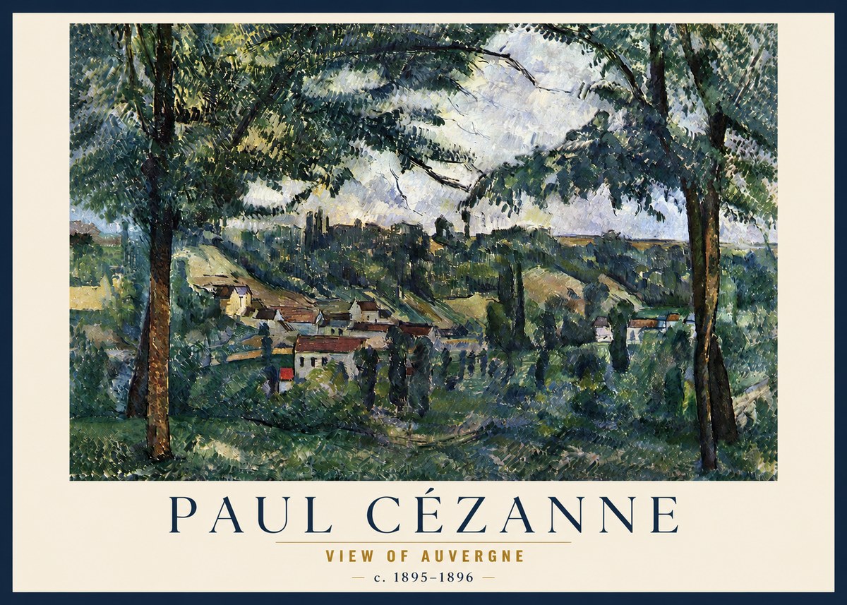 Paul Cézanne View of Auvergne No3 - Plakat