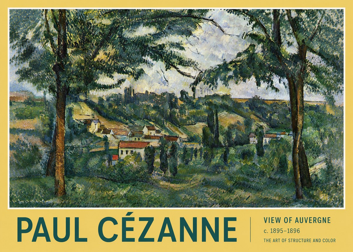 Paul Cézanne View of Auvergne No4 - Plakat