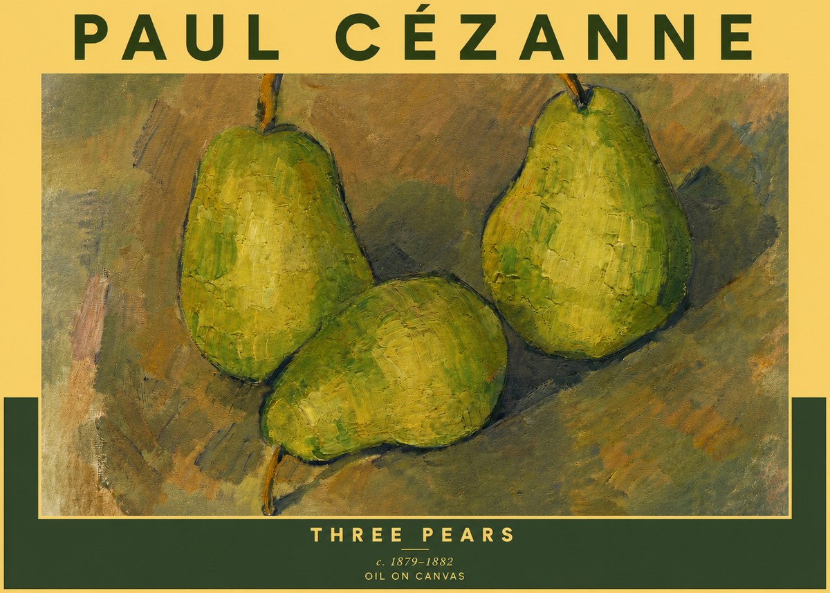 Paul Cézanne Three Pears No4 - Plakat