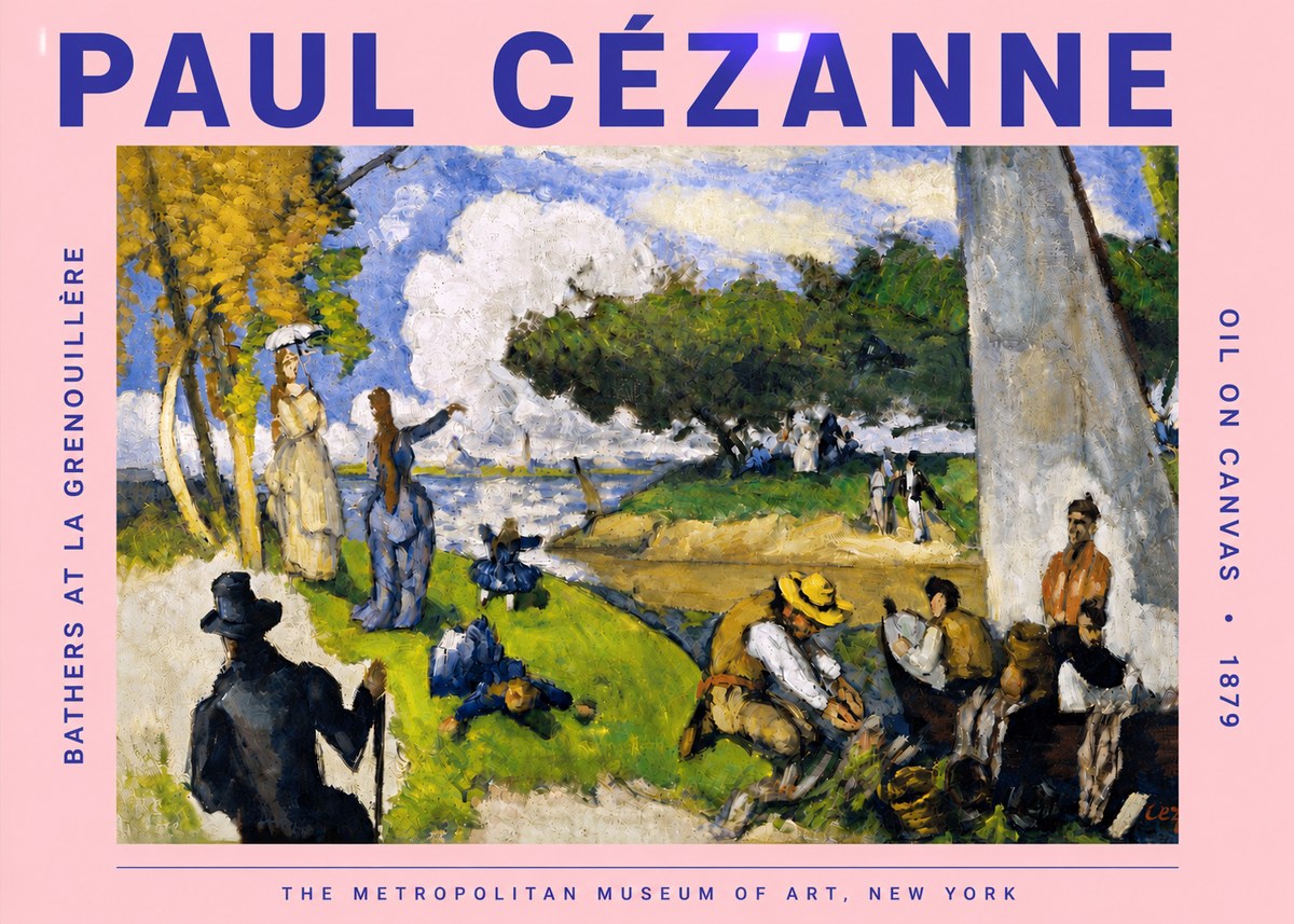 Paul Cézanne Bathers at La Grenouillère No4 - Plakat