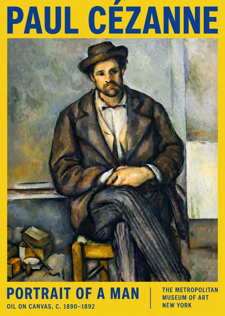 Paul Cézanne Portrait of a Man III No2 - Plakat