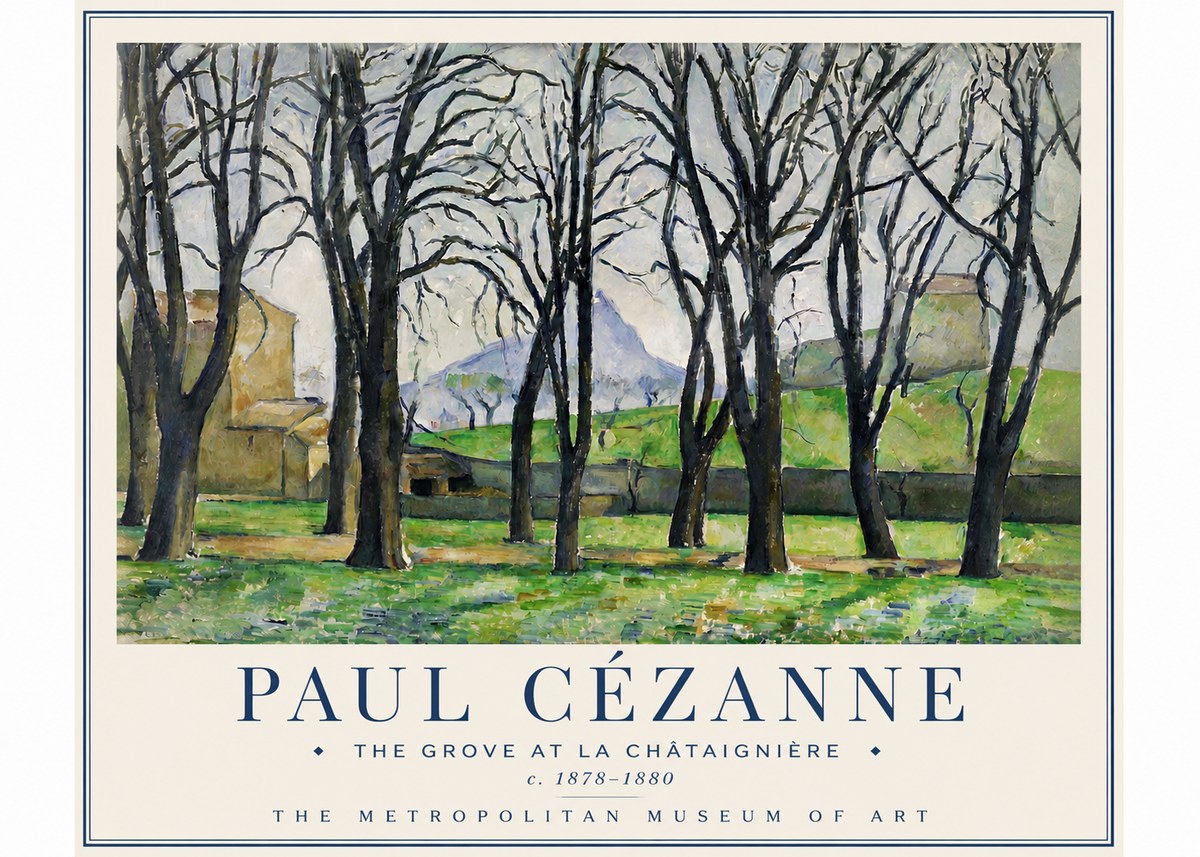 Paul Cézanne The Grove at La Châtaignière No3 - Plakat