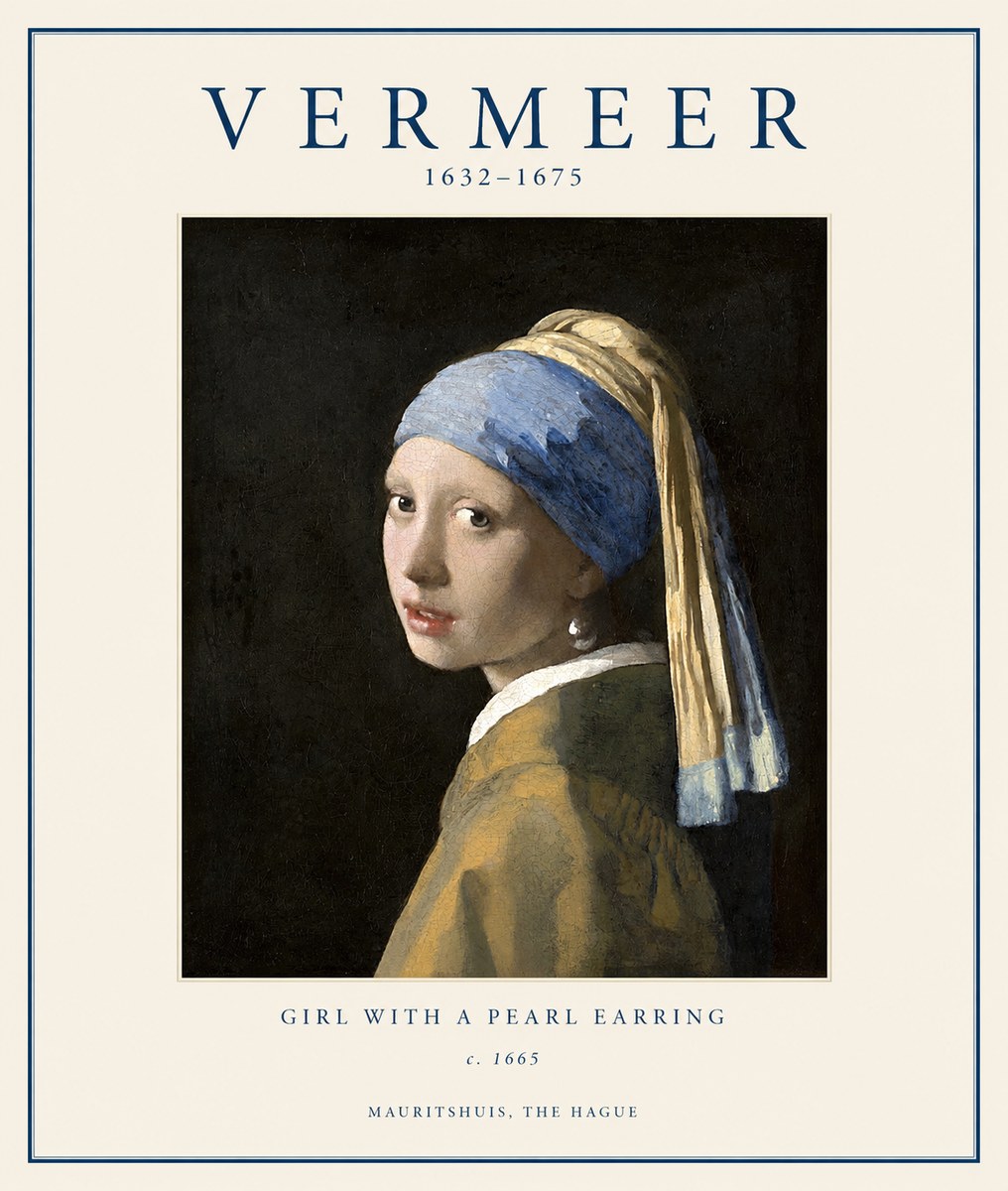 Vermeer Girl with a Pearl Earring II No1 - Plakat