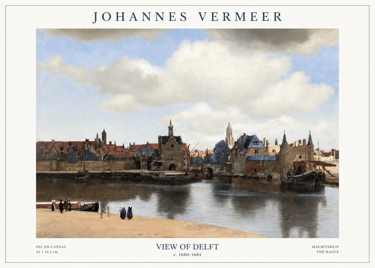 Vermeer View of Delft No1 - Plakat