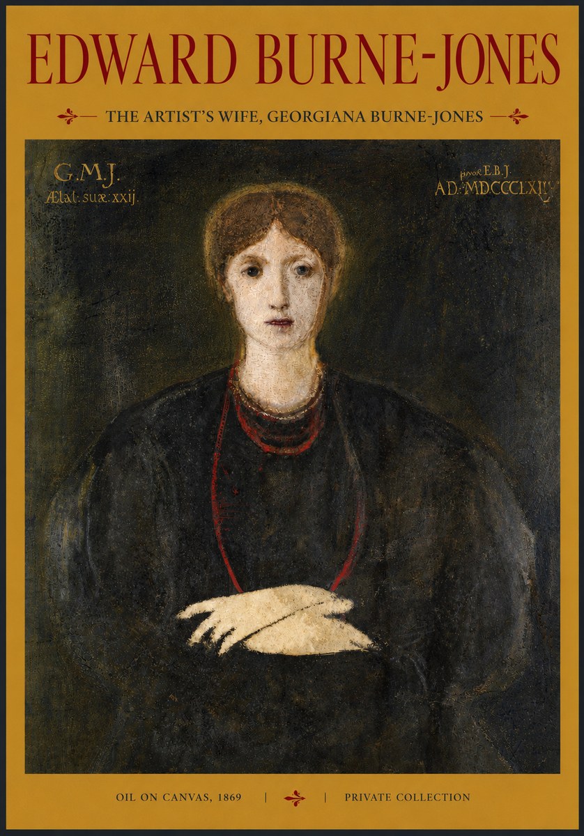 Edward Burne-Jones The Artist's Wife, Georgiana Burne-jones No3 - Plakat