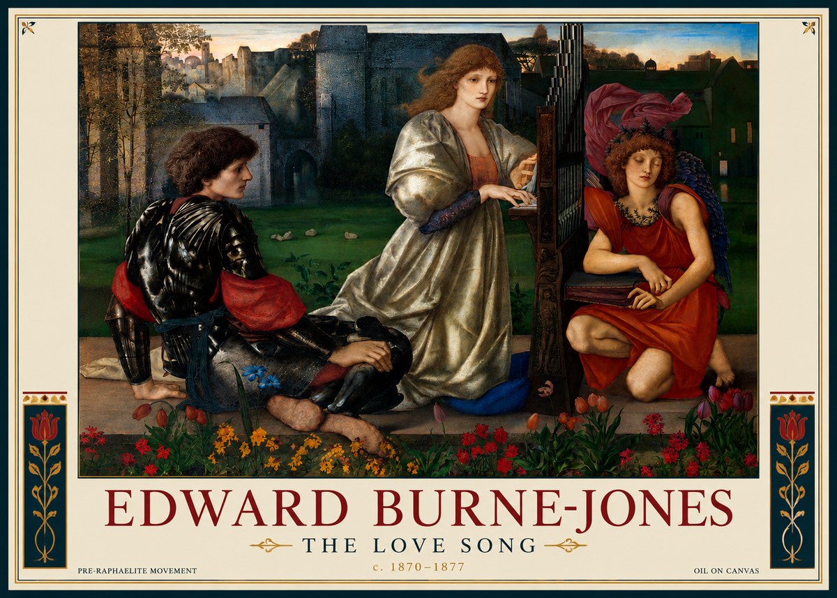 Edward Burne-Jones The Love Song No4 - Plakat