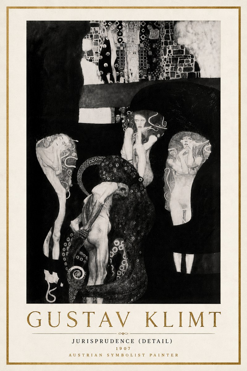 Klimt Jurisprudence (Detail) No6 - Plakat