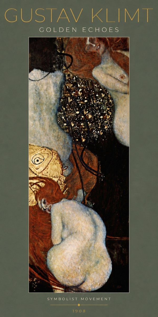 Klimt Golden Echoes No5 - Plakat