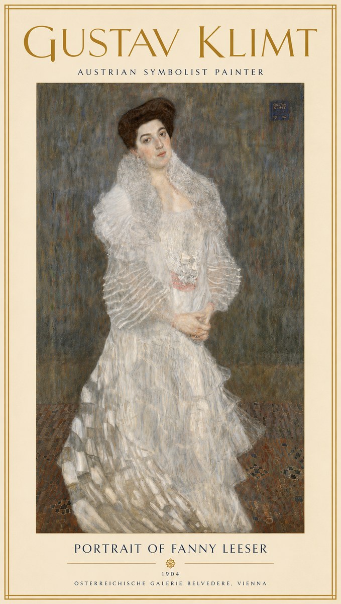 Klimt Portrait of Fanny Leeser No4 - Plakat