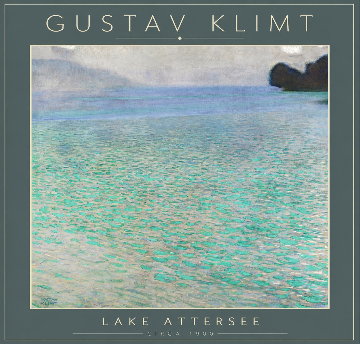 Klimt Lake Attersee No4 - Plakat