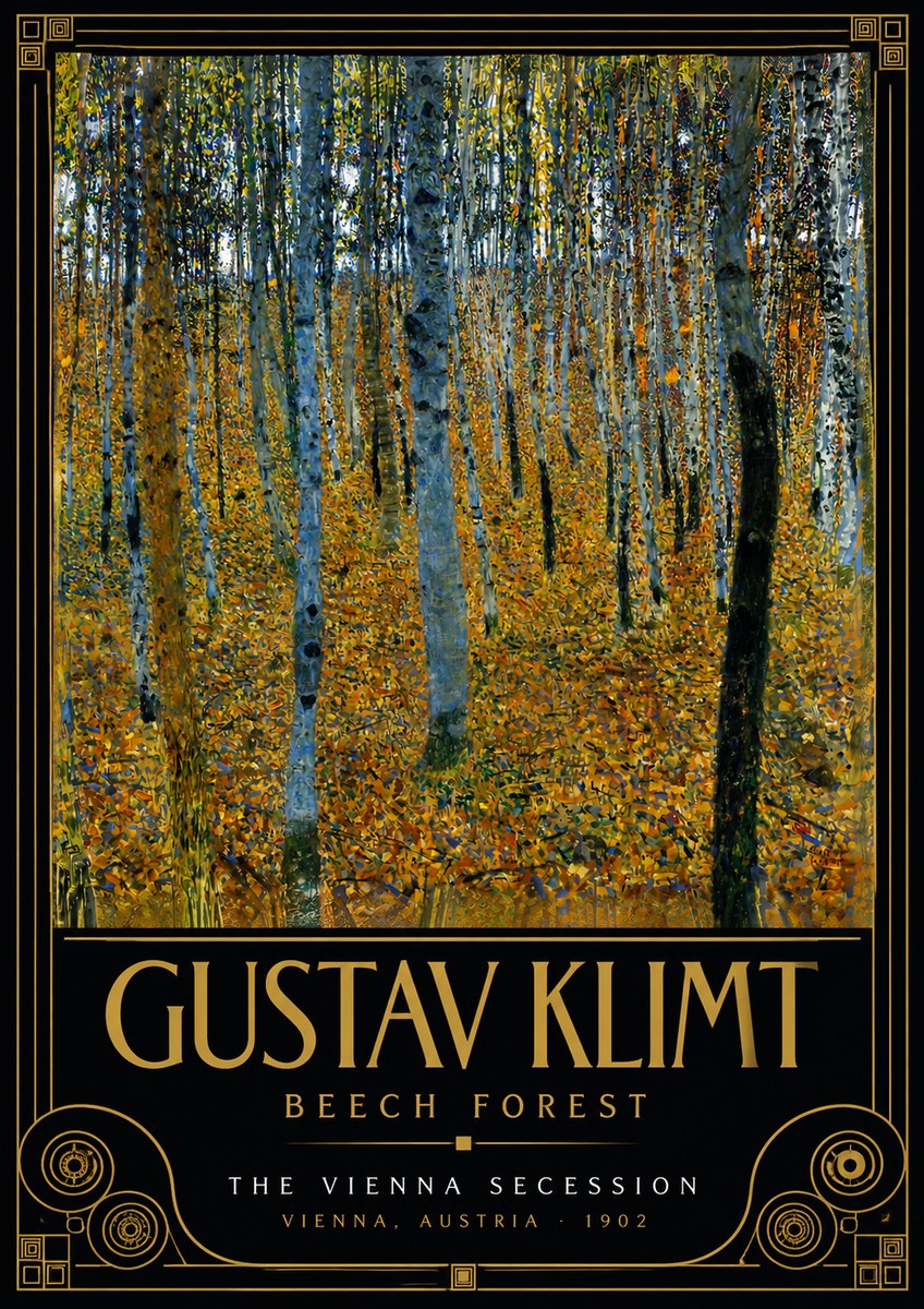 Klimt Beech Forest No5 - Plakat