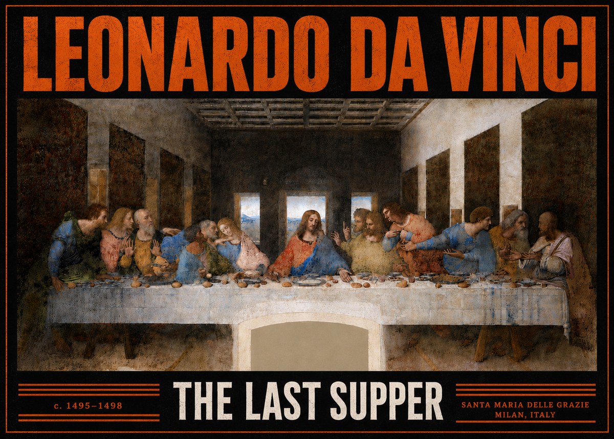 Leonardo da Vinci The Last Supper No5 - Plakat