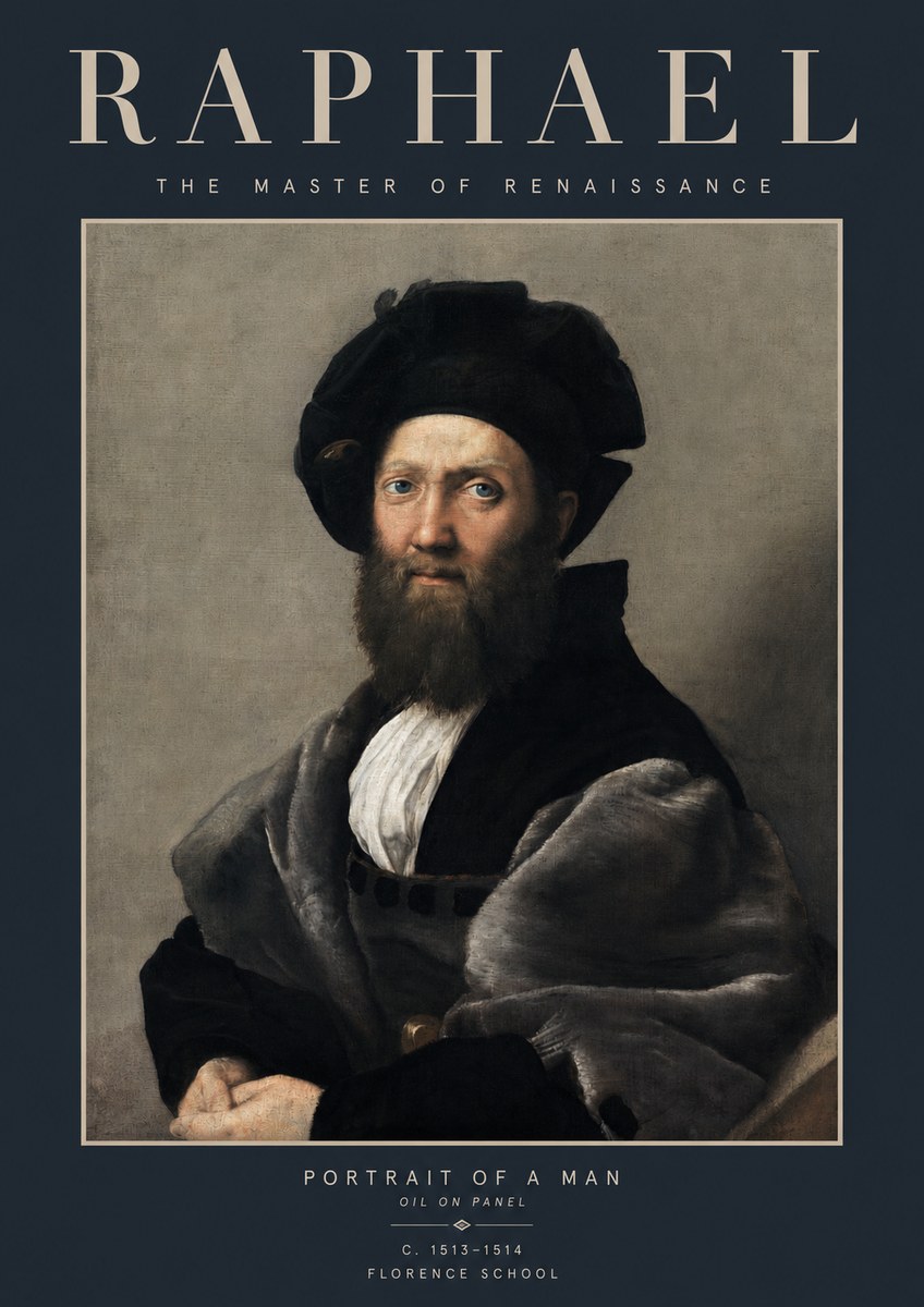Raphael Portrait of a Man No2 - Plakat