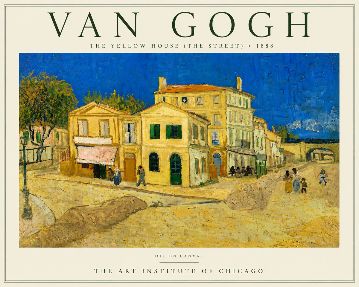 Van Gogh The Yellow House (the Street) No6 - Plakat