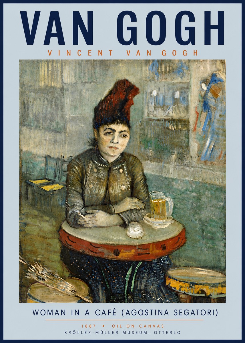 Van Gogh Woman in a Café (Agostina Segatori) No4 - Plakat