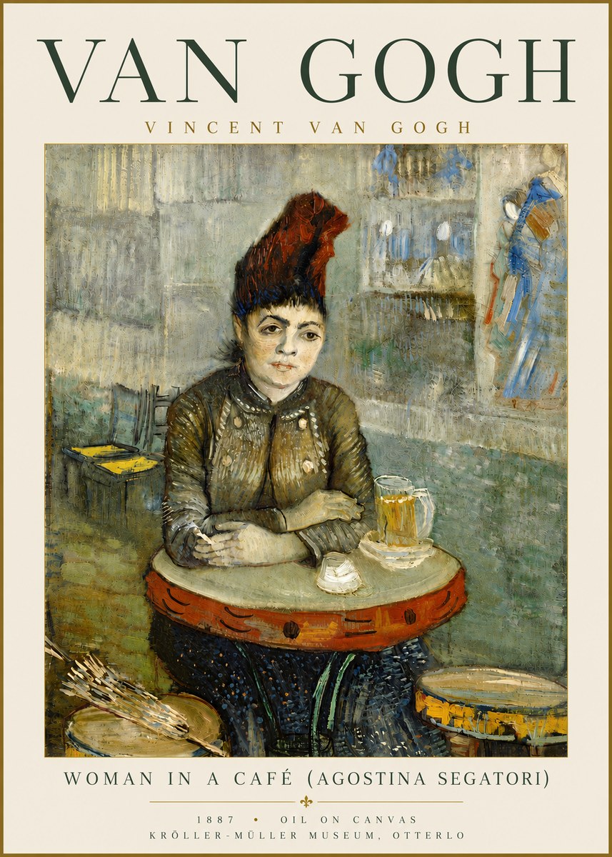 Van Gogh Woman in a Café (Agostina Segatori) No5 - Plakat
