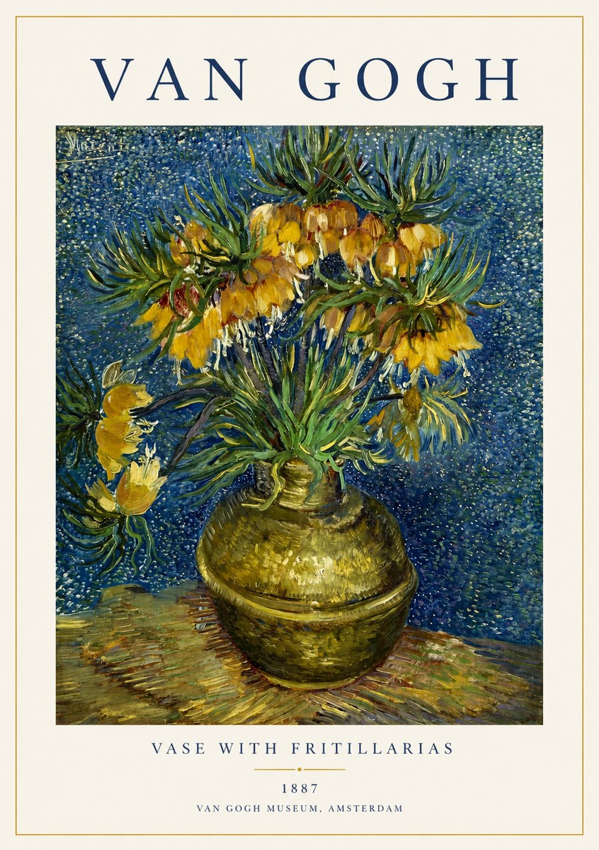 Van Gogh Vase with Fritillarias No1 - Plakat