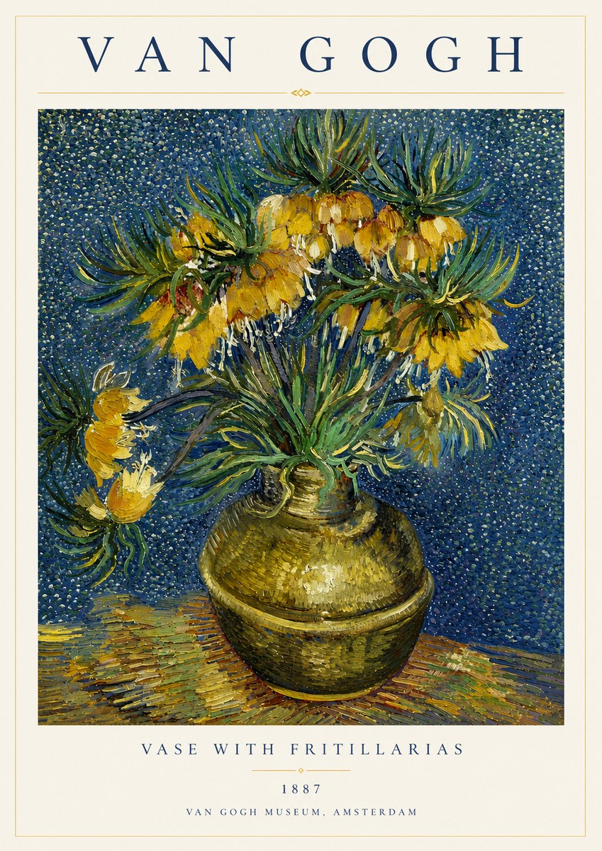 Van Gogh Vase with Fritillarias No4 - Plakat