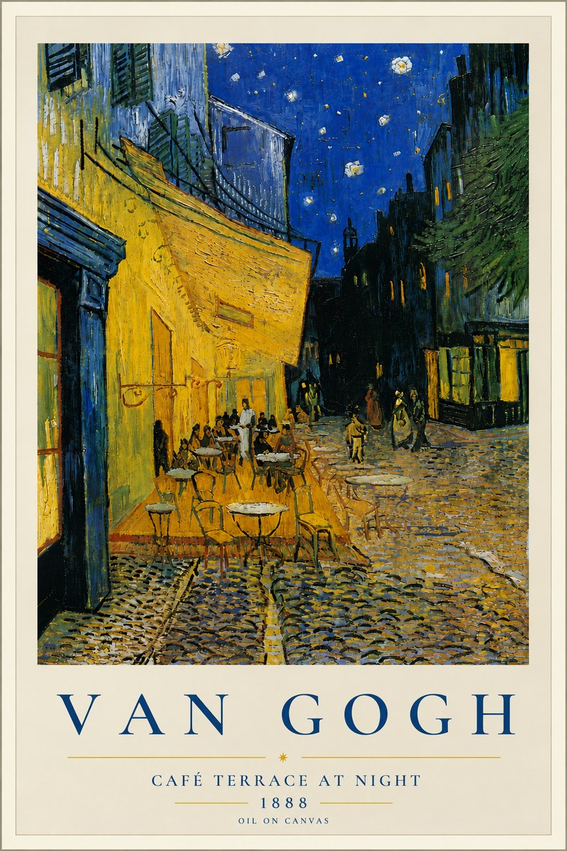 Van Gogh Café Terrace at Night No5 - Plakat