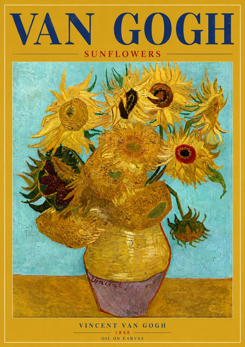 Van Gogh Sunflowers I No6 - Plakat