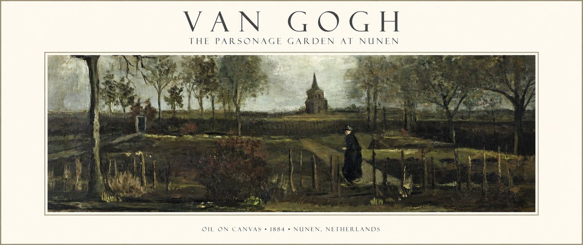 Van Gogh The Parsonage Garden at Nunen No1 - Plakat