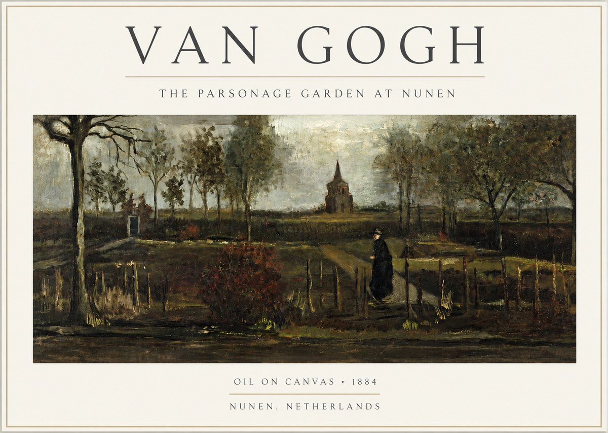 Van Gogh The Parsonage Garden at Nunen No3 - Plakat