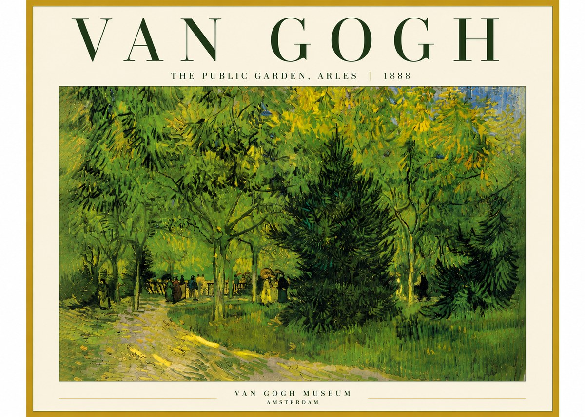 Van Gogh The Public Garden, Arles No6 - Plakat