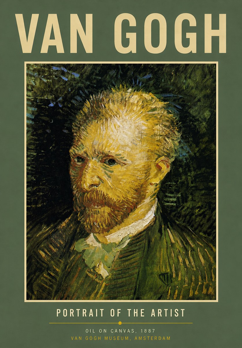 Van Gogh Portrait of the Artist III No5 - Plakat