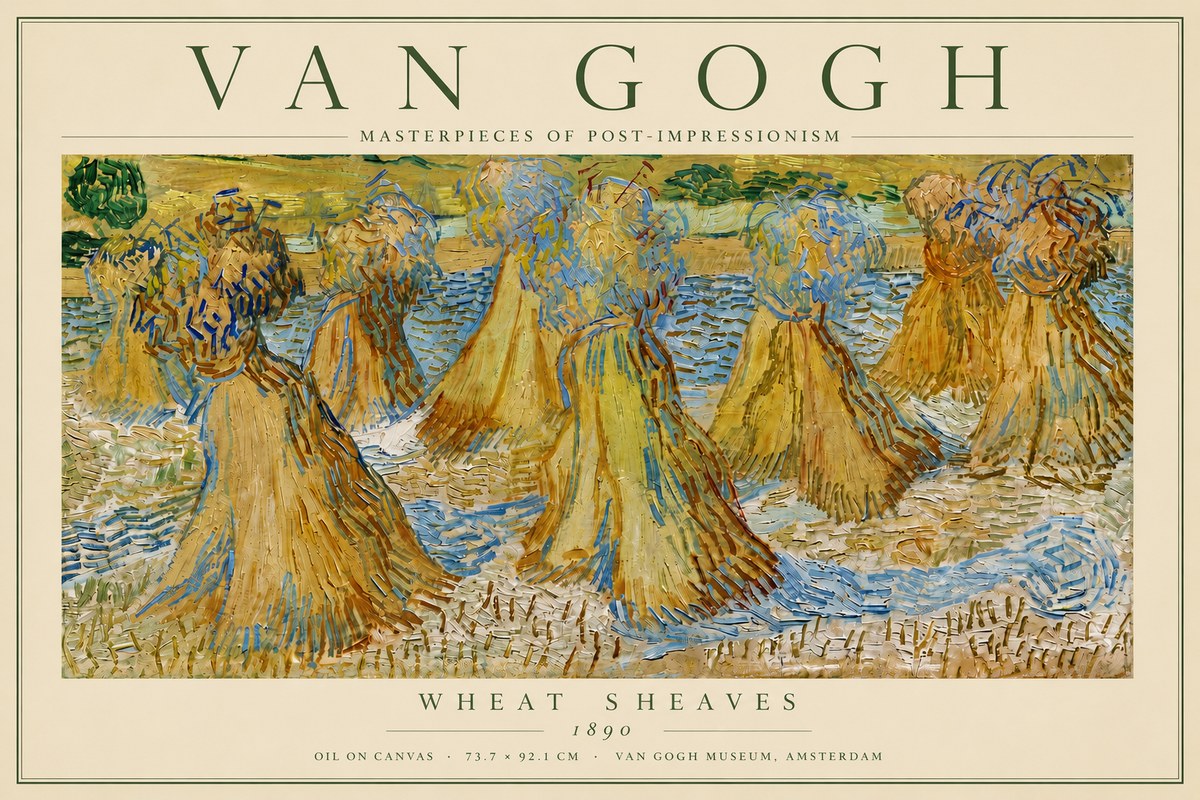 Van Gogh Wheat Sheaves No4 - Plakat