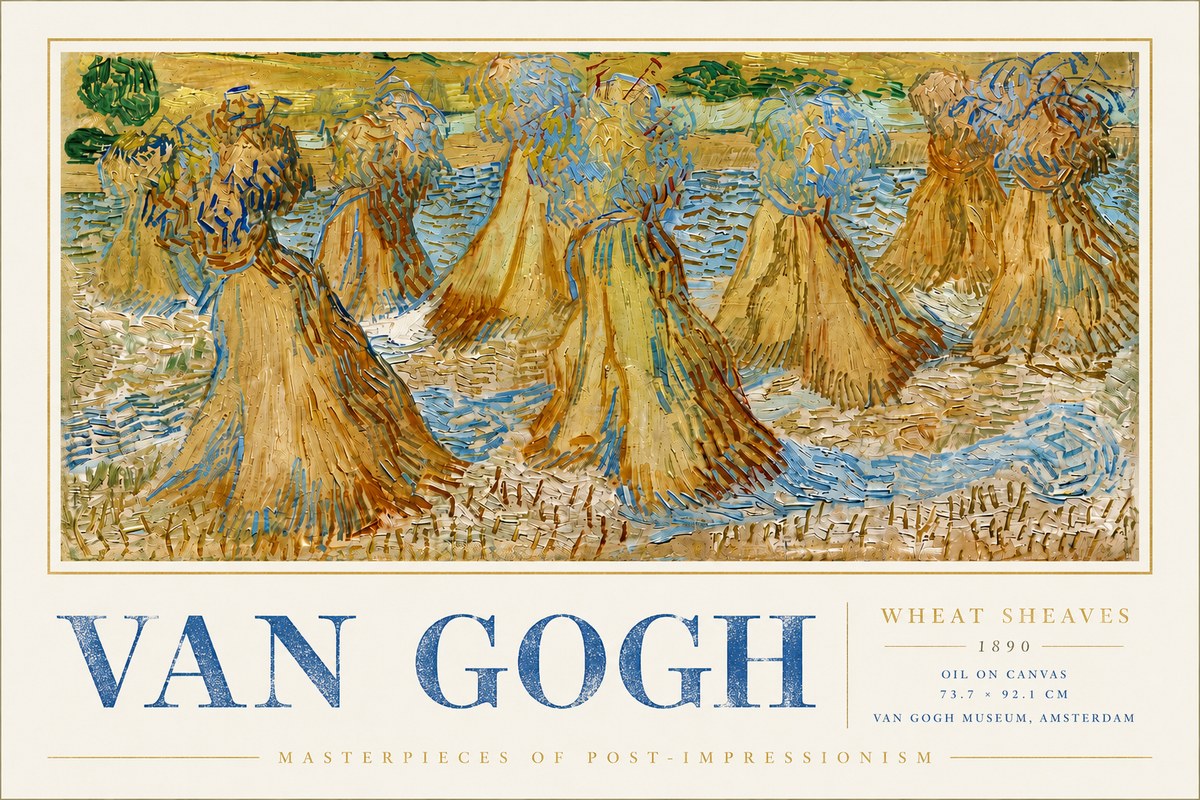 Van Gogh Wheat Sheaves No6 - Plakat