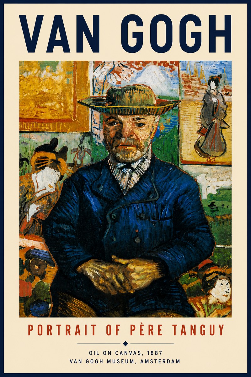 Van Gogh Portrait of Père Tanguy II No5 - Plakat