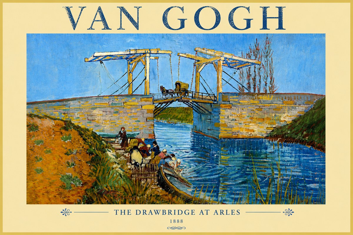 Van Gogh The Drawbridge at Arles I No5 - Plakat