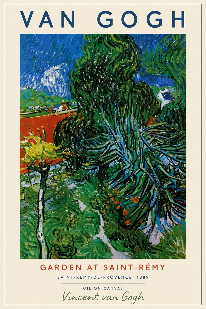 Van Gogh Garden at Saint-rémy No2 - Plakat
