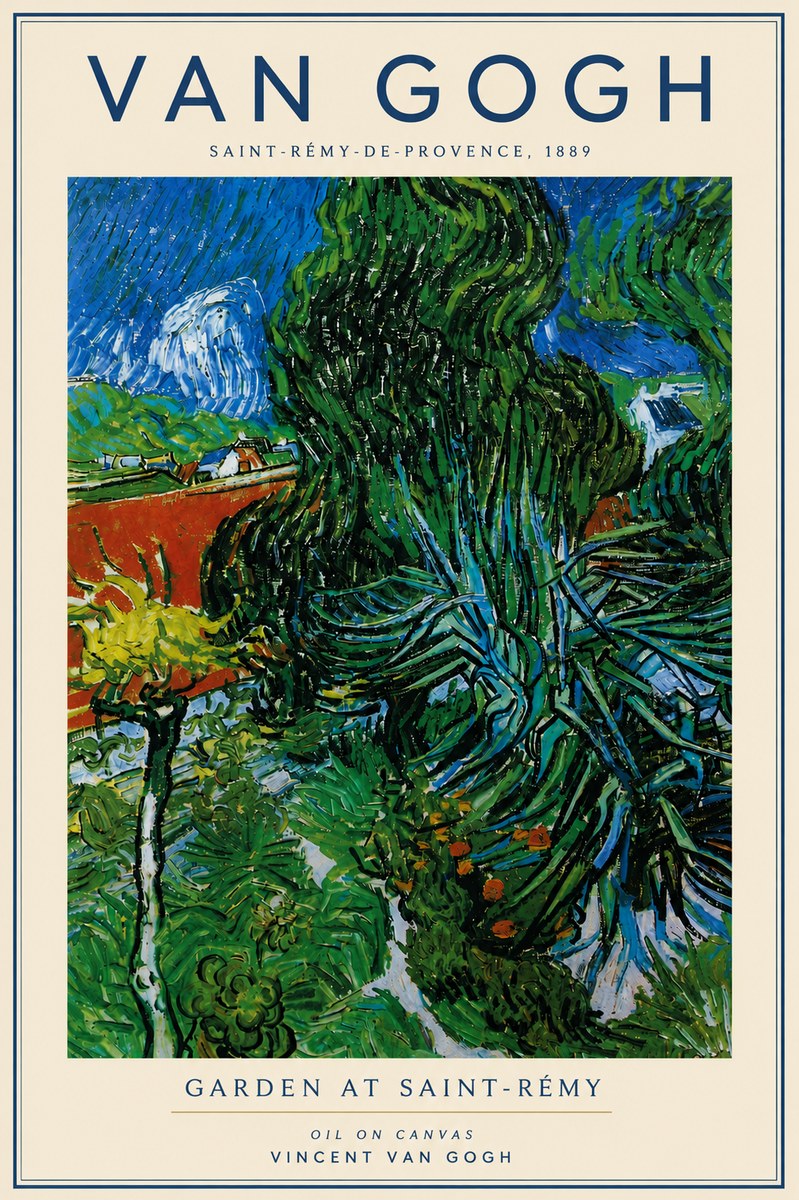 Van Gogh Garden at Saint-rémy No4 - Plakat