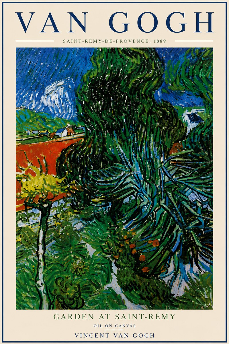 Van Gogh Garden at Saint-rémy No6 - Plakat