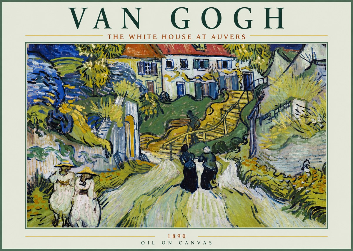 Van Gogh The White House at Auvers No2 - Plakat