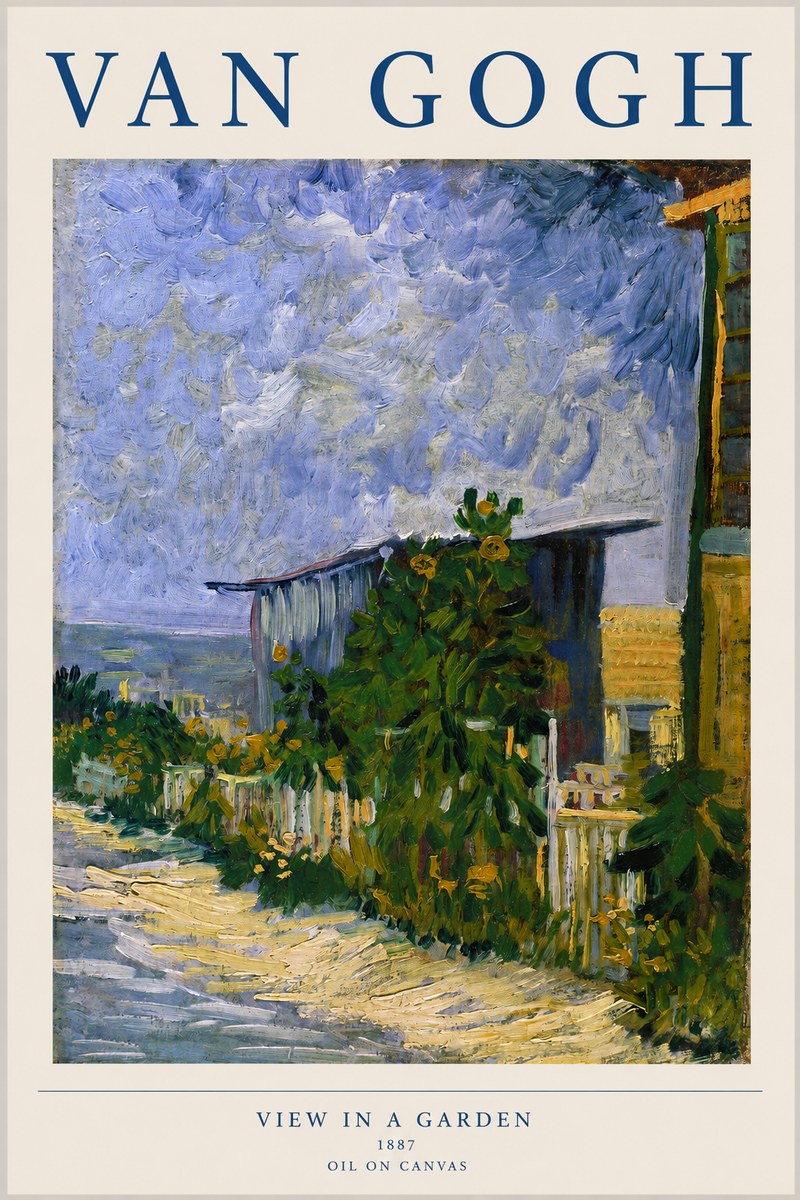 Van Gogh View in a Garden No1 - Plakat