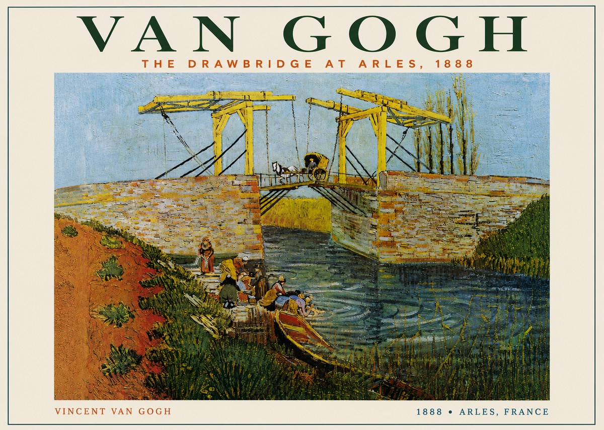Van Gogh The Drawbridge at Arles III No4 - Plakat