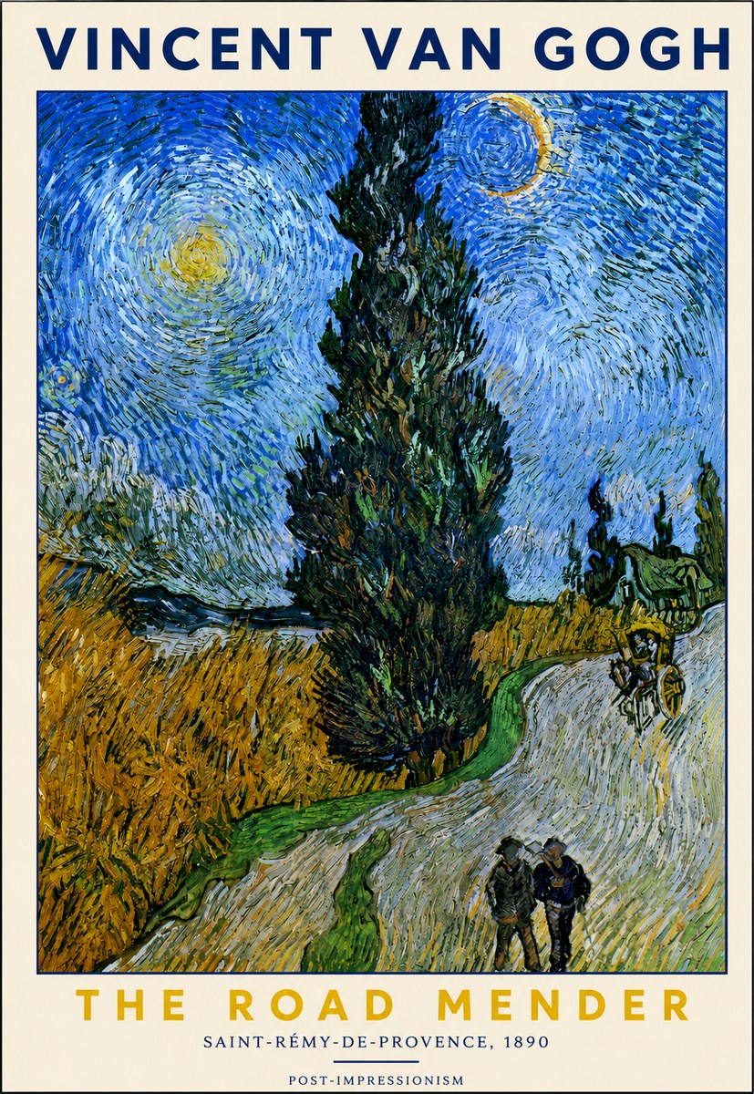 Van Gogh The Road Mender II No2 - Plakat