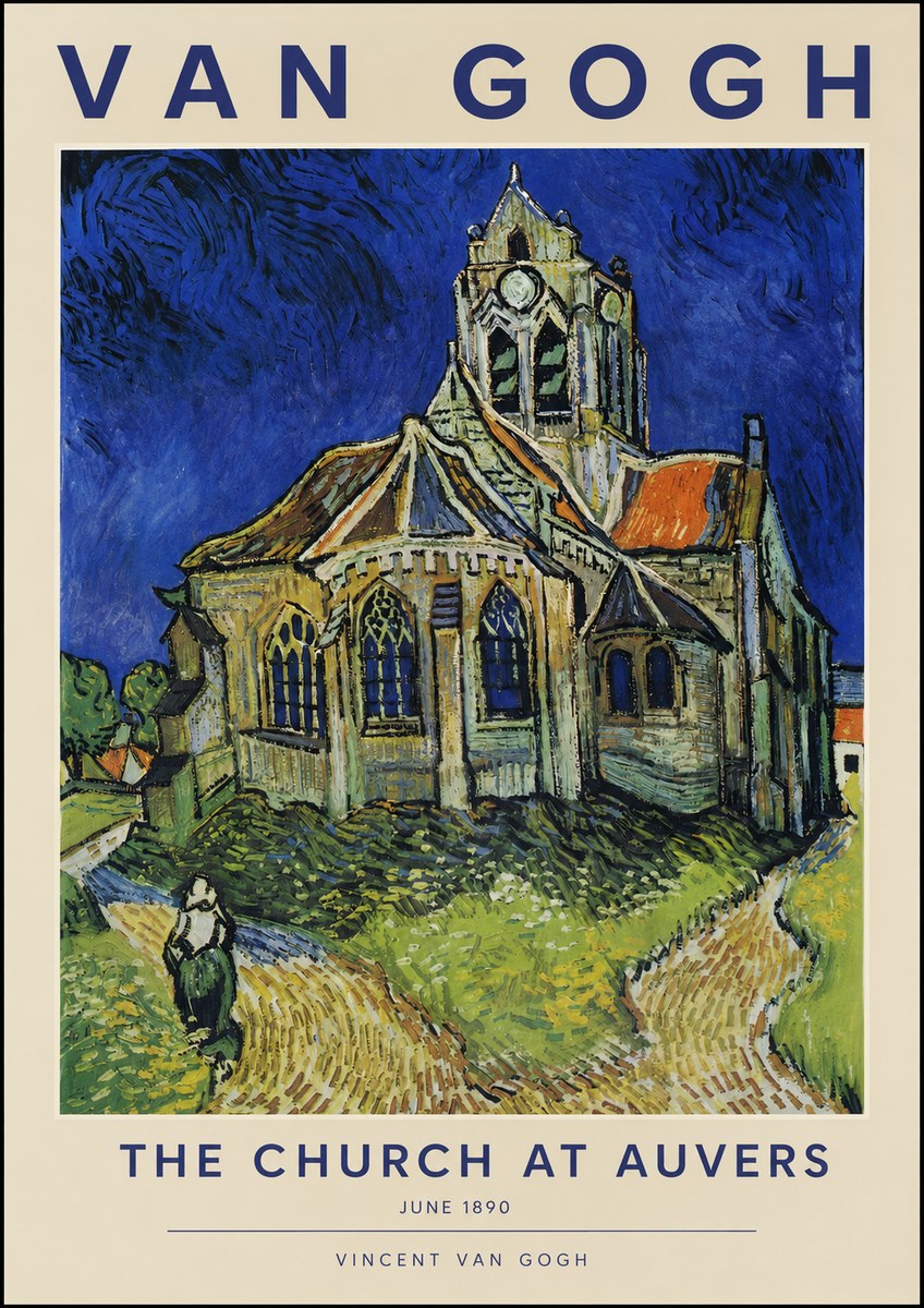 Van Gogh The Church at Auvers II No2 - Plakat